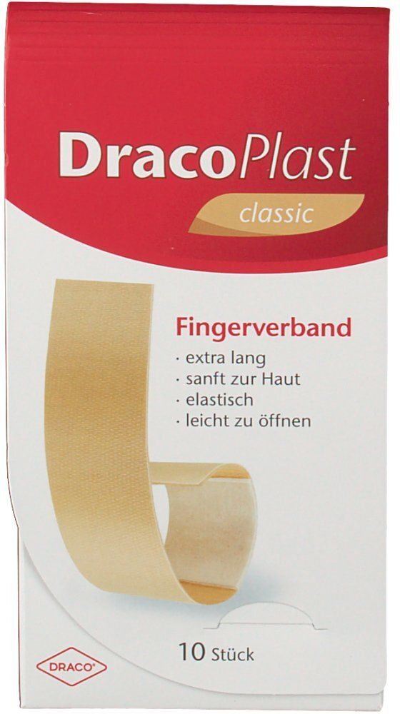 Dracoplast Fingerstrips 2x12 cm elastic 10 St Pflaster