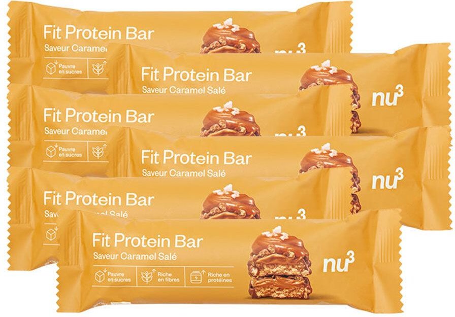 6 x nu3 Fit Protein Bar, Salted Caramel 6x55 g Riegel