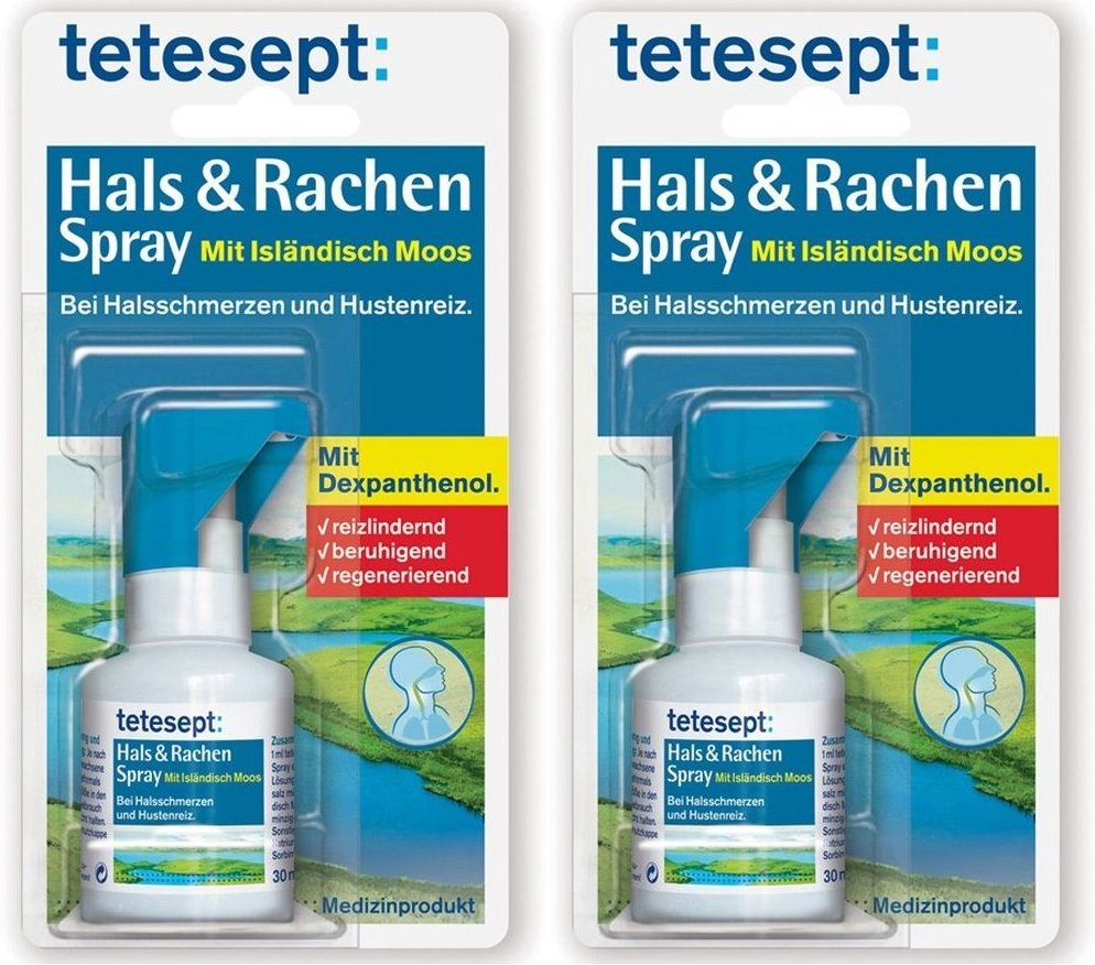 Tetesept Hals & Rachen Spray 2x 2x30 ml