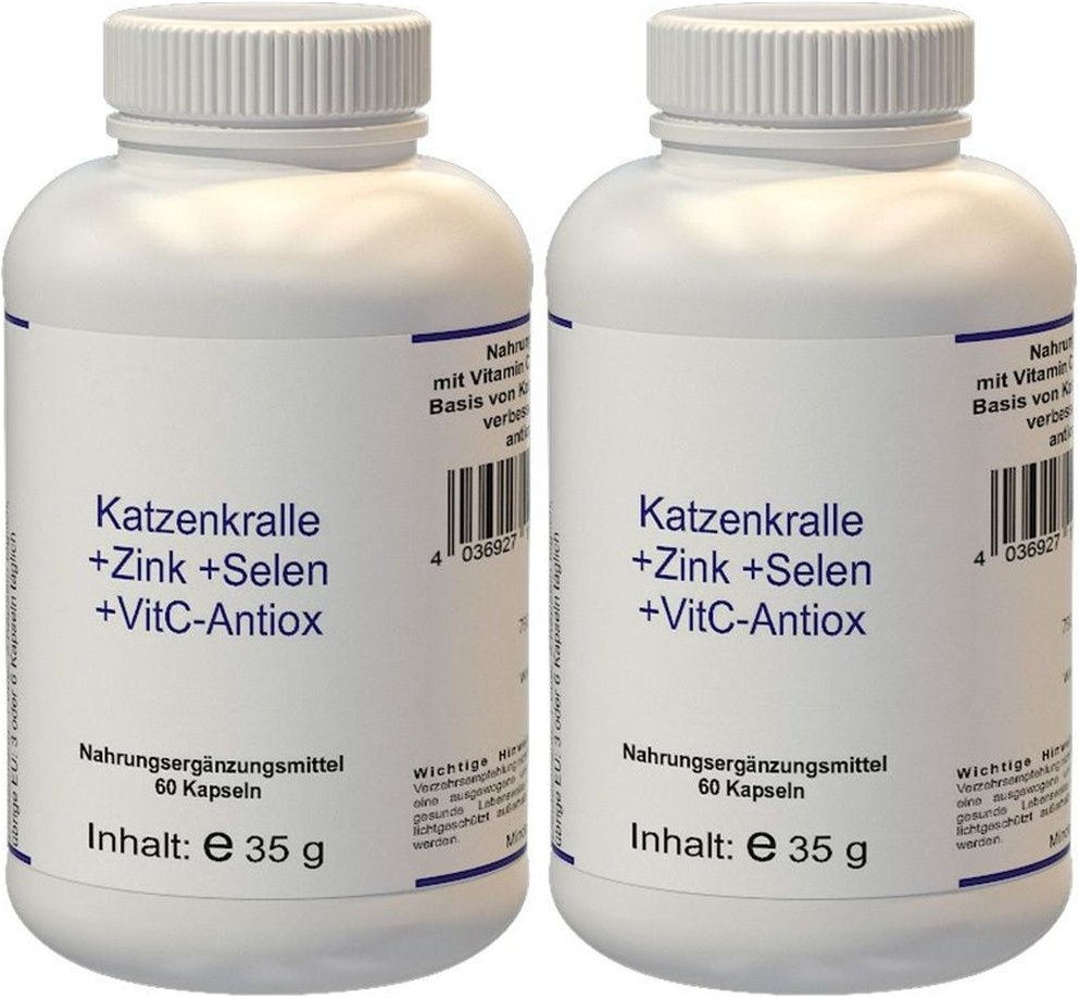 KATZENKRALLE+ZINK+Selen+Vit.C-Antiox Kapseln 2x 2x60 St
