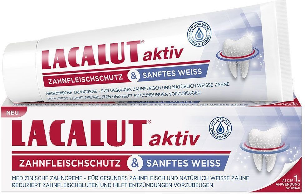 Lacalut aktiv Zahnfleischschutz & sanftes Weiß 2x75 ml Zahnpasta