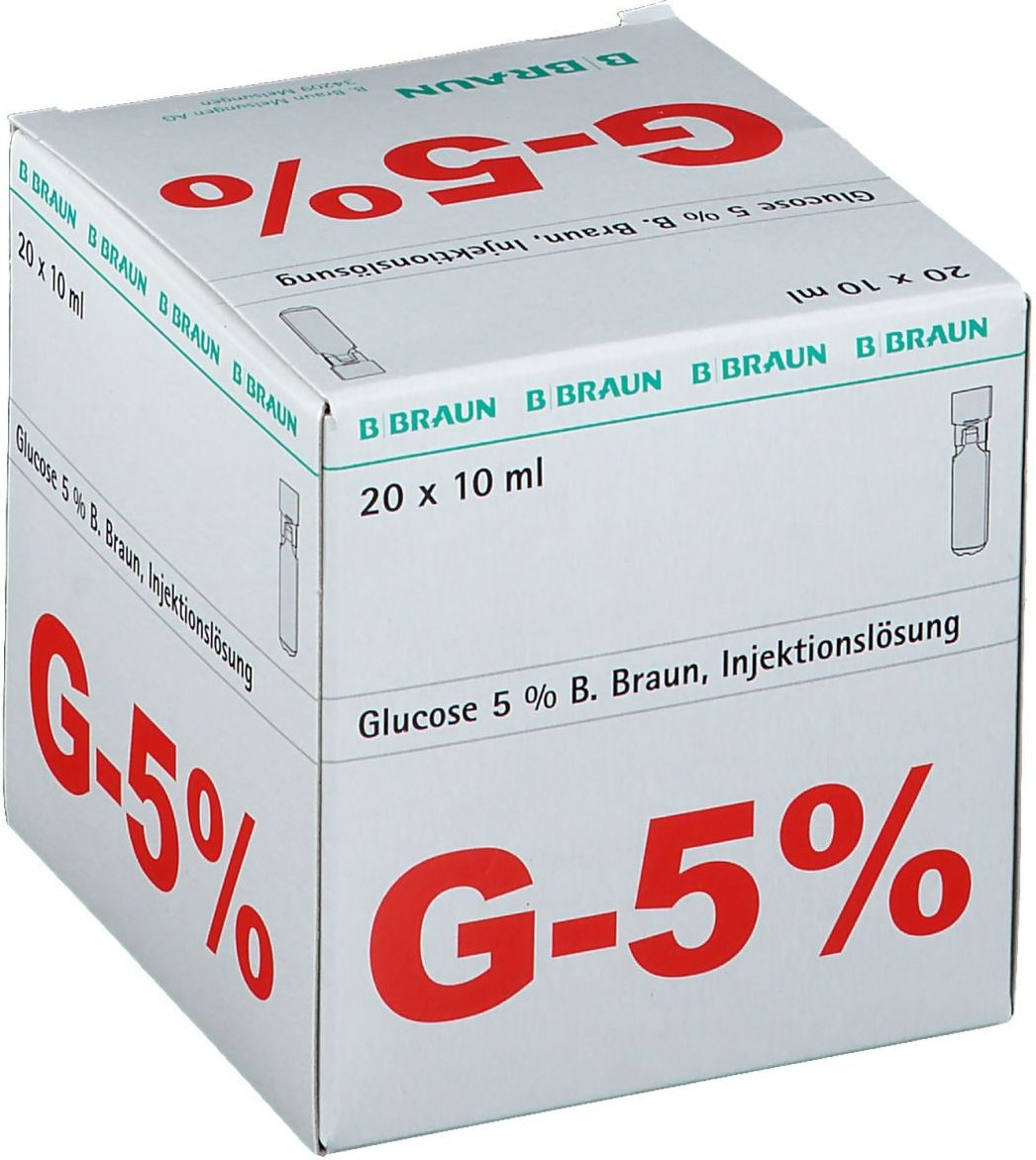 Glucose 5% B.Braun Mini Plasco connect Inj.-Lsg. 20x10 ml Injektionslösung