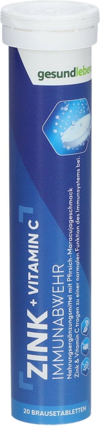 Gesund Leben Zink+Vitamin C Brausetabletten 20 St