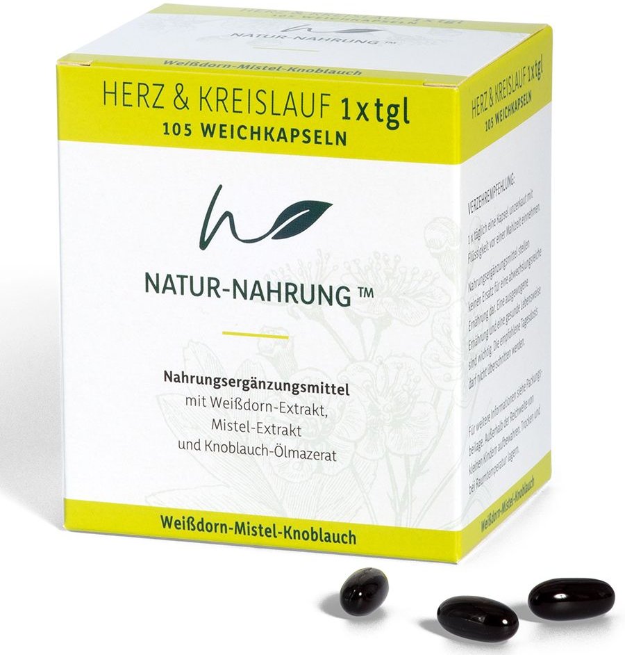 Natur-Nahrung Herz & Kreislauf 1x tgl.Weichkapseln 105 St Weichkapseln