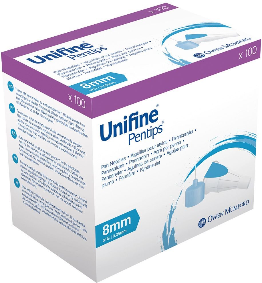 Unifine Pentips 8 mm 31 G Kanüle