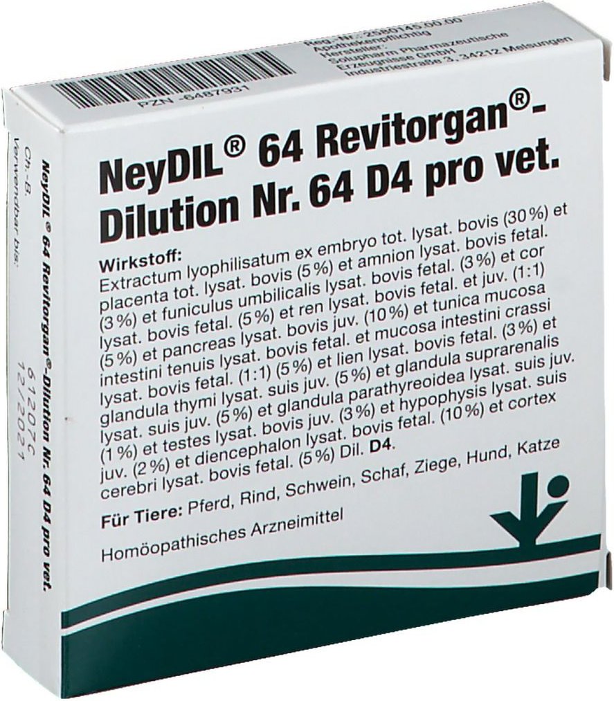 Neydil Nr.64 Revitorgan Dil.D 4 pro Ampullen vet. 5x2 ml
