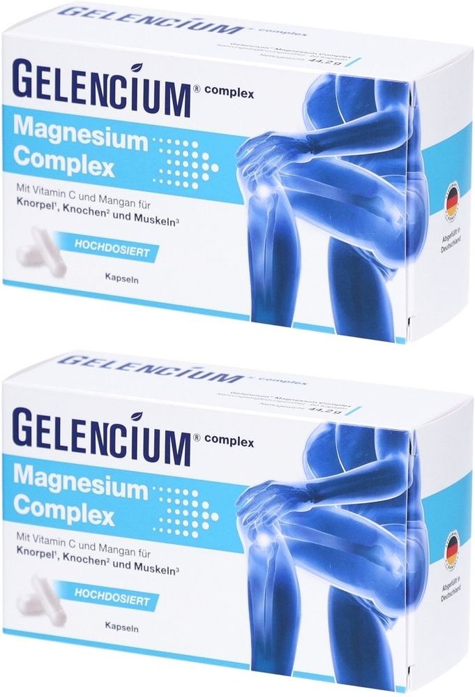 Gelencium Magnesium 400 mg hochdosiert vegan Kaps. 2x 2x60 St Kapseln
