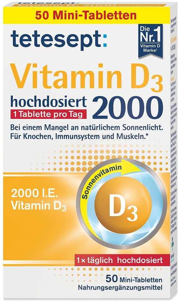 Tetesept Vitamin D3 2.000 Filmtabletten 50 St