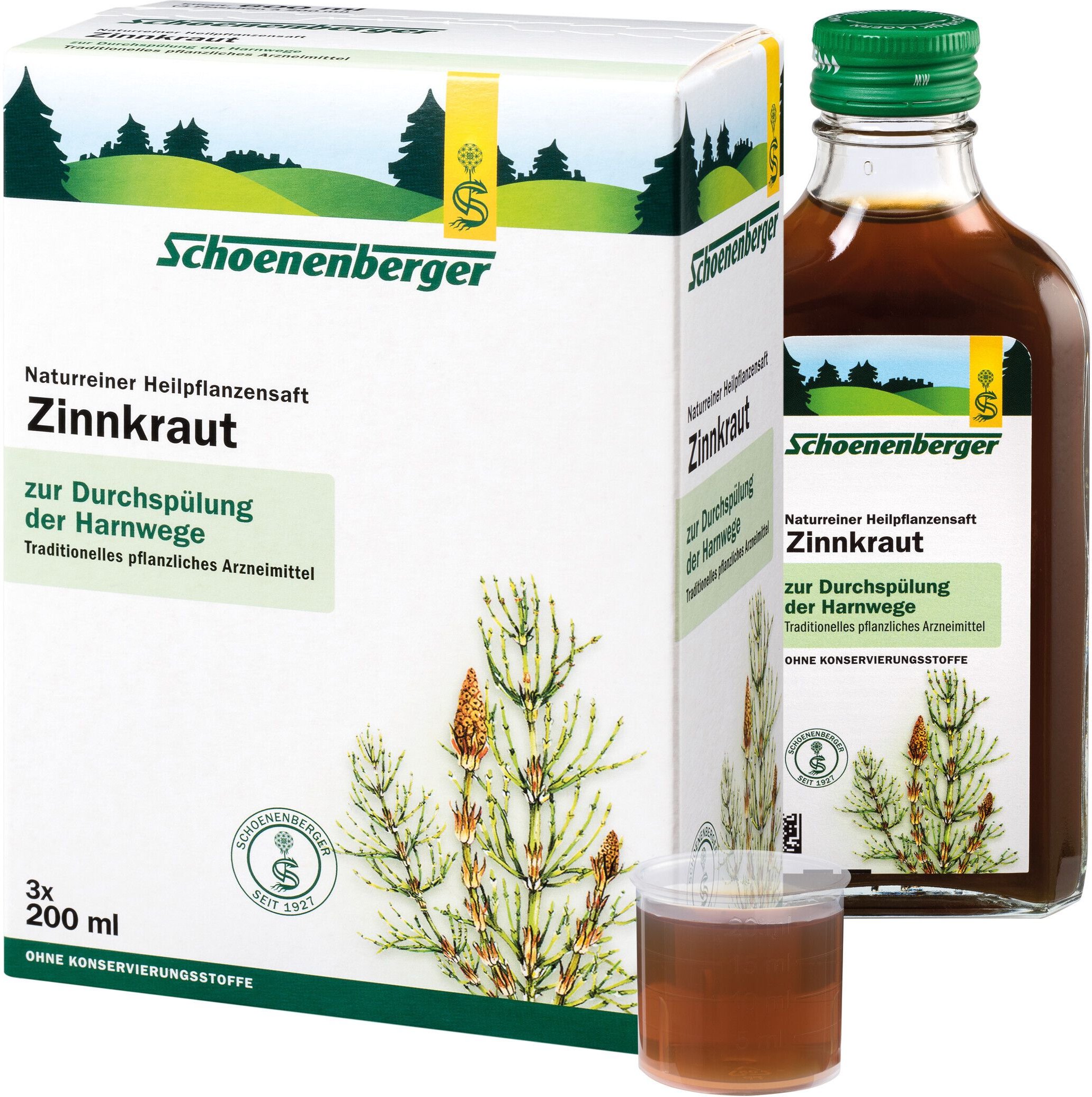 Zinnkraut Saft Schoenenberger Heilpflanzensäfte 3x200 ml