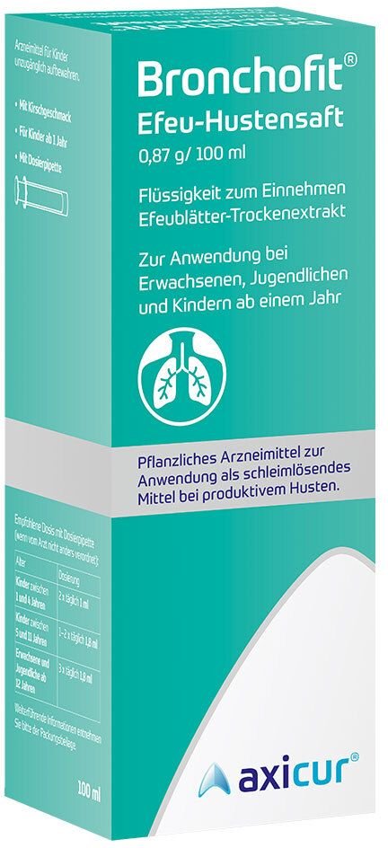 Bronchofit Efeu-Hustensaft 0,87 g/100 ml FLE 100 Flüssigkeit zum Einnehmen