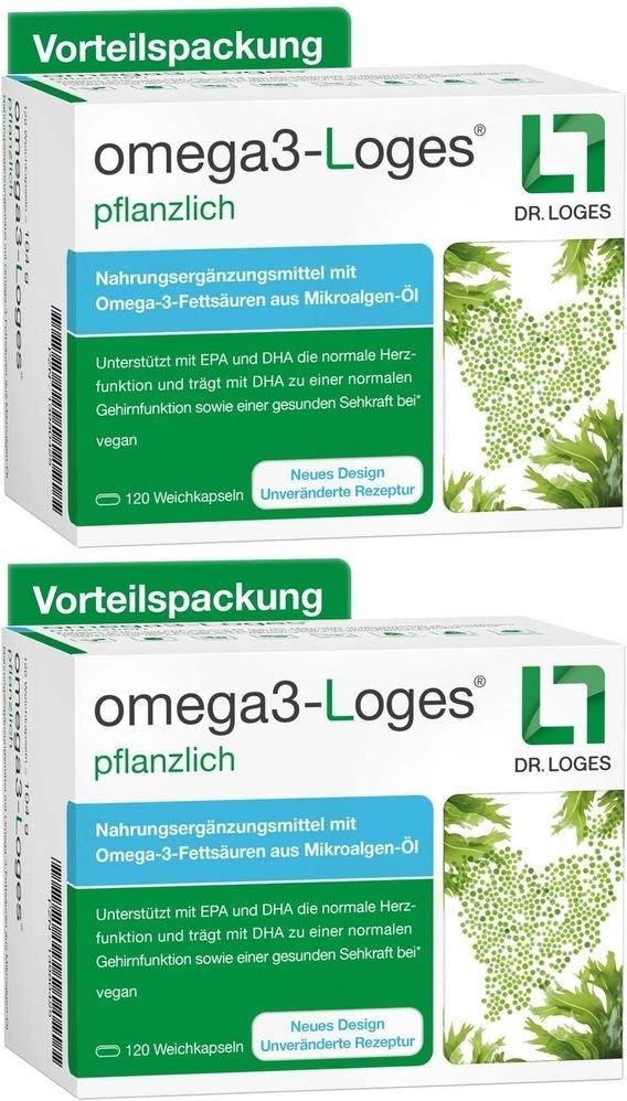 Omega3 Loges Pflanzlich x2 2x120 St Kapseln