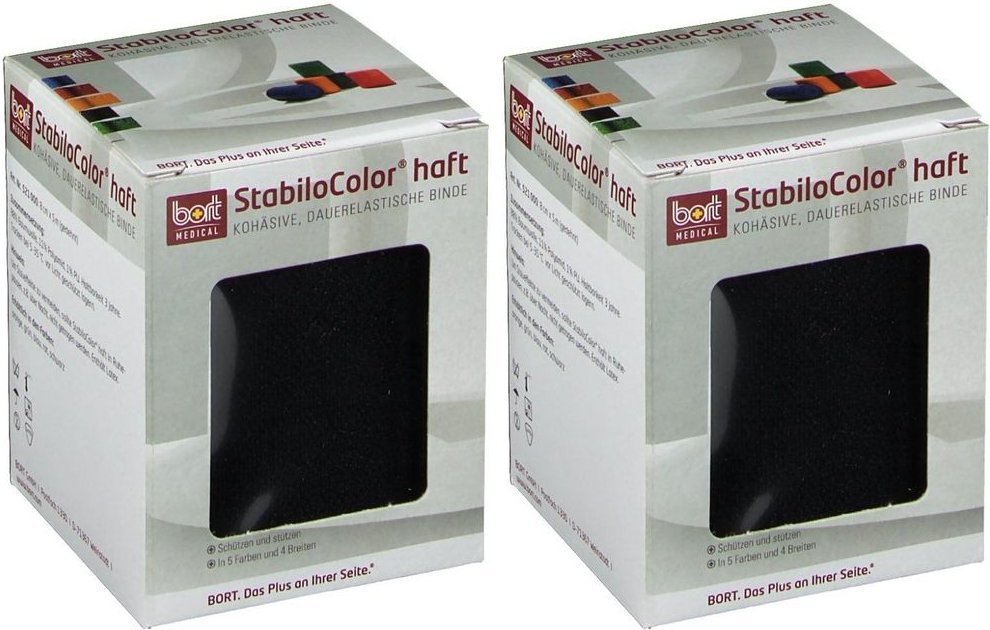 Bort StabiloColor haft Binde 8 cm schwarz 2x 2x1 St Binden