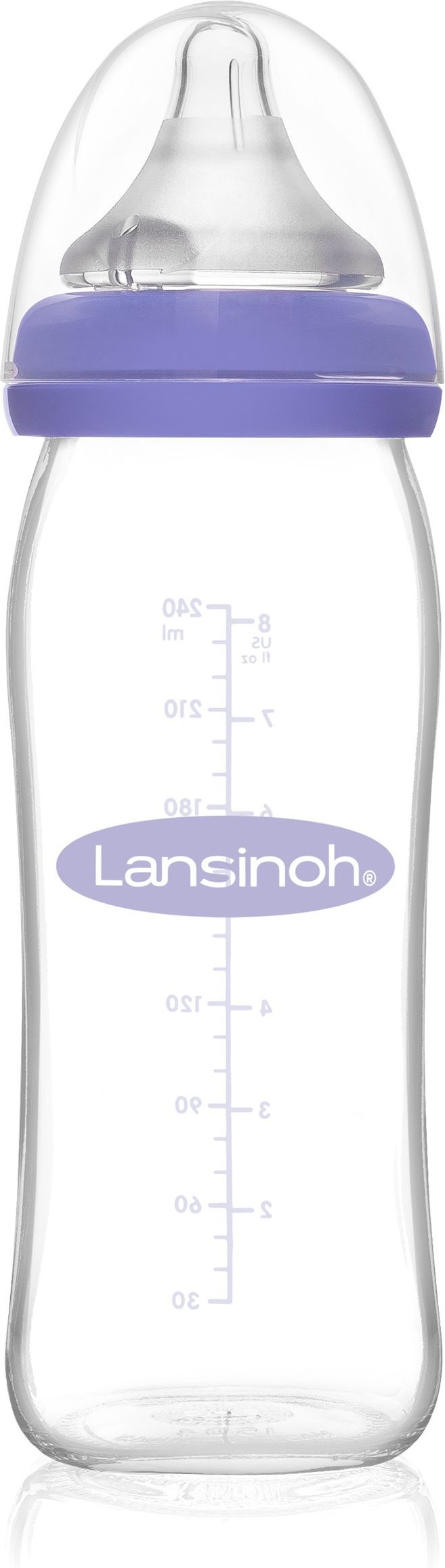 Thumbnail - Lansinoh Weithalsflasche Glas 240 ml mit Sauger M 1 St Flaschen