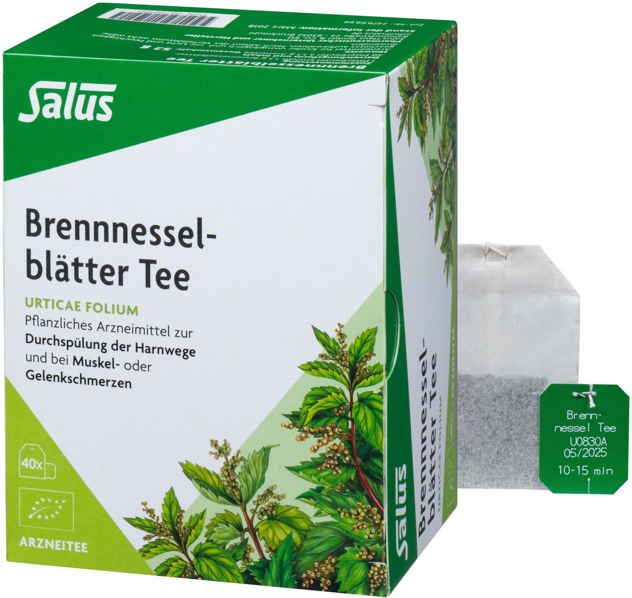 Brennnesselblätter Tee Bio Urticae folium Salus 40 St Filterbeutel