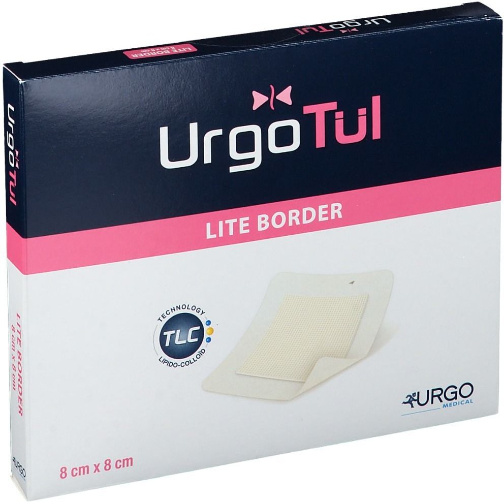 Thumbnail - Urgotül Lite Border 8x8 cm Verband 10 St