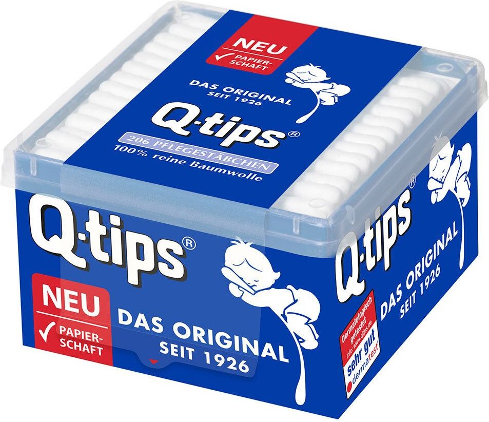 Q-Tips Pflegestäbchen mit Papierschaft 206 St Stäbchen