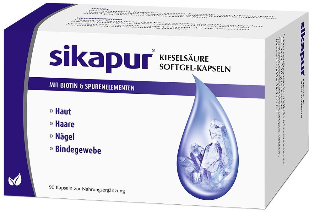 Thumbnail - Sikapur Kieselsäure Softgel-Kapseln mit Biotin 90 St Kapseln