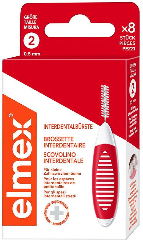 Elmex Interdentalbürsten ISO Gr.2 0,5 mm rot 8 St Zahnbürste
