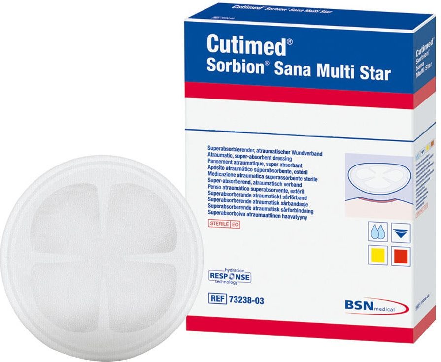 Cutimed Sorbion Sana Multistar Wundaufl.Drm.11 cm 10 St Pflaster