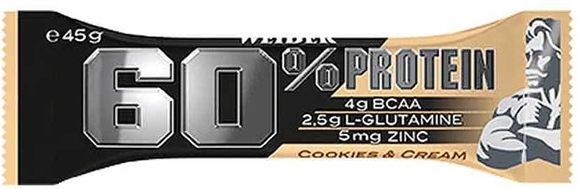 Weider 60% Protein Bar, Cookies & Cream 45 g Riegel