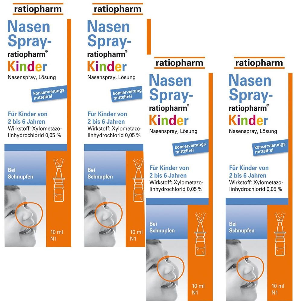 NASENSPRAY-ratiopharm Kinder kons.frei 4-er Set 4x10 ml Nasenspray