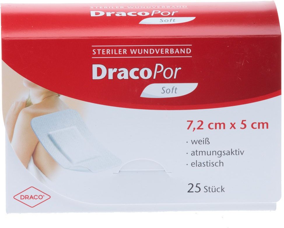 Dracopor Wundverband 5x7,2 cm steril 25 St Verband