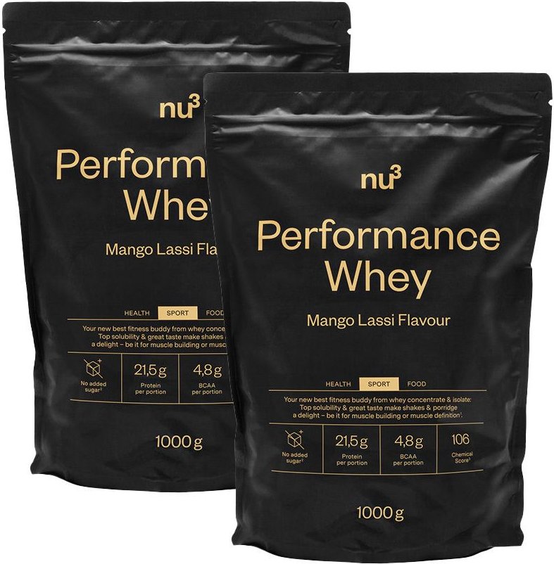 nu3 Performance Whey Mango Lassi Pulver 1000g Doppelpack 2x1000 g