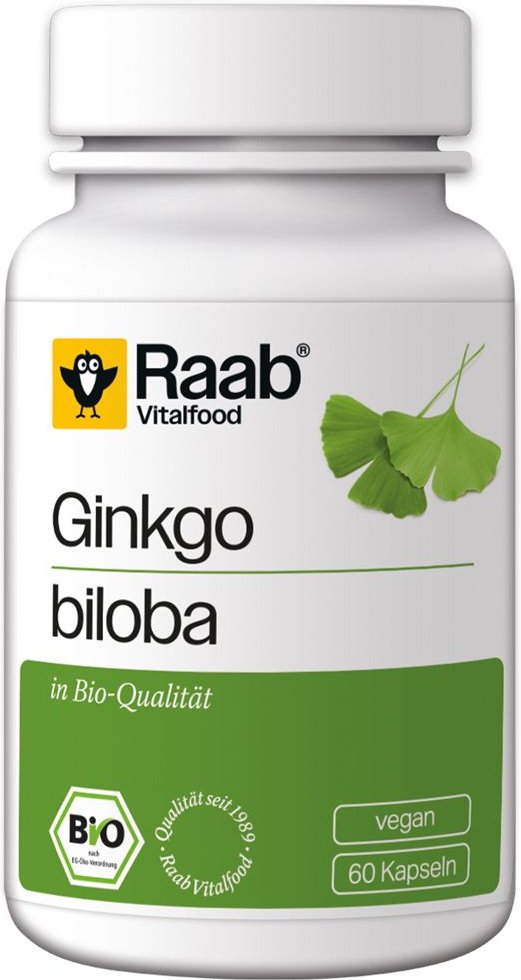 Raab Vitalfood Ginkgo Biloba Bio Kapseln 60 St