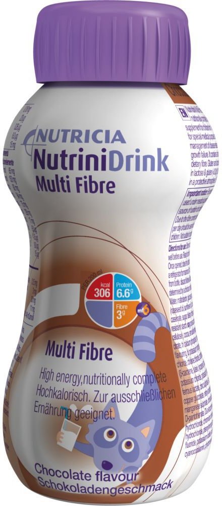Thumbnail - Nutrinidrink MultiFibre Schokaladengeschmack 32x200 ml Flüssigkeit