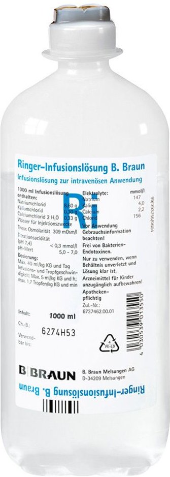 Ringer Lösung B.Braun Ecoflac Plus 10x1000 ml Infusionslösung