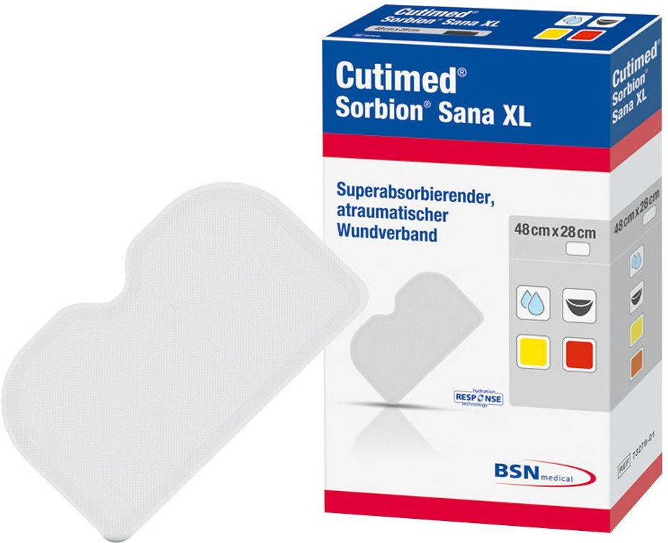 Cutimed Sorbion Sana Wundauflage XL 28x48 cm 6 St Pflaster