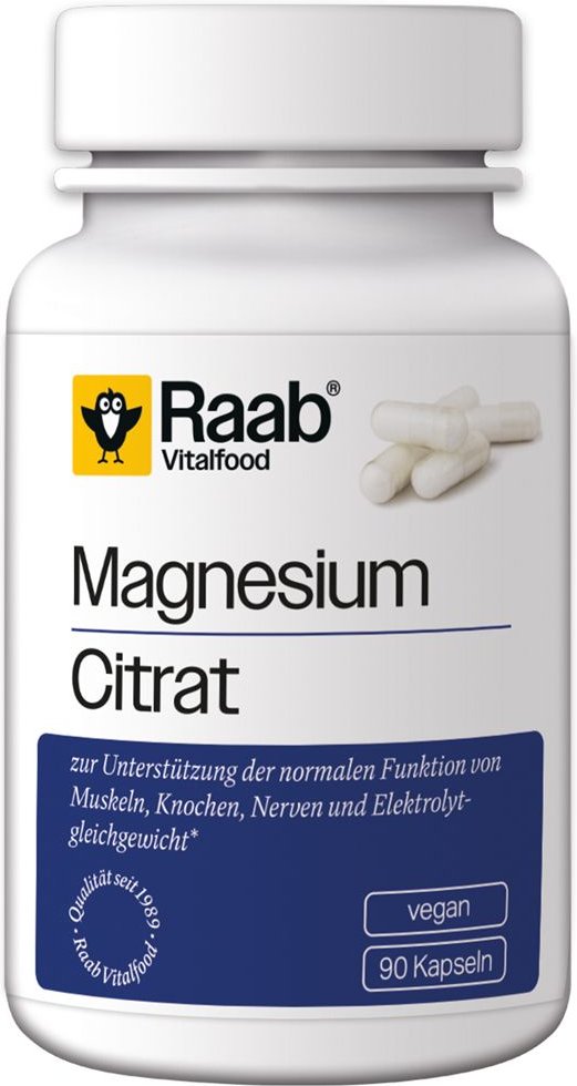 Raab Vitalfood Magnesiumcitrat Kapseln 90 St