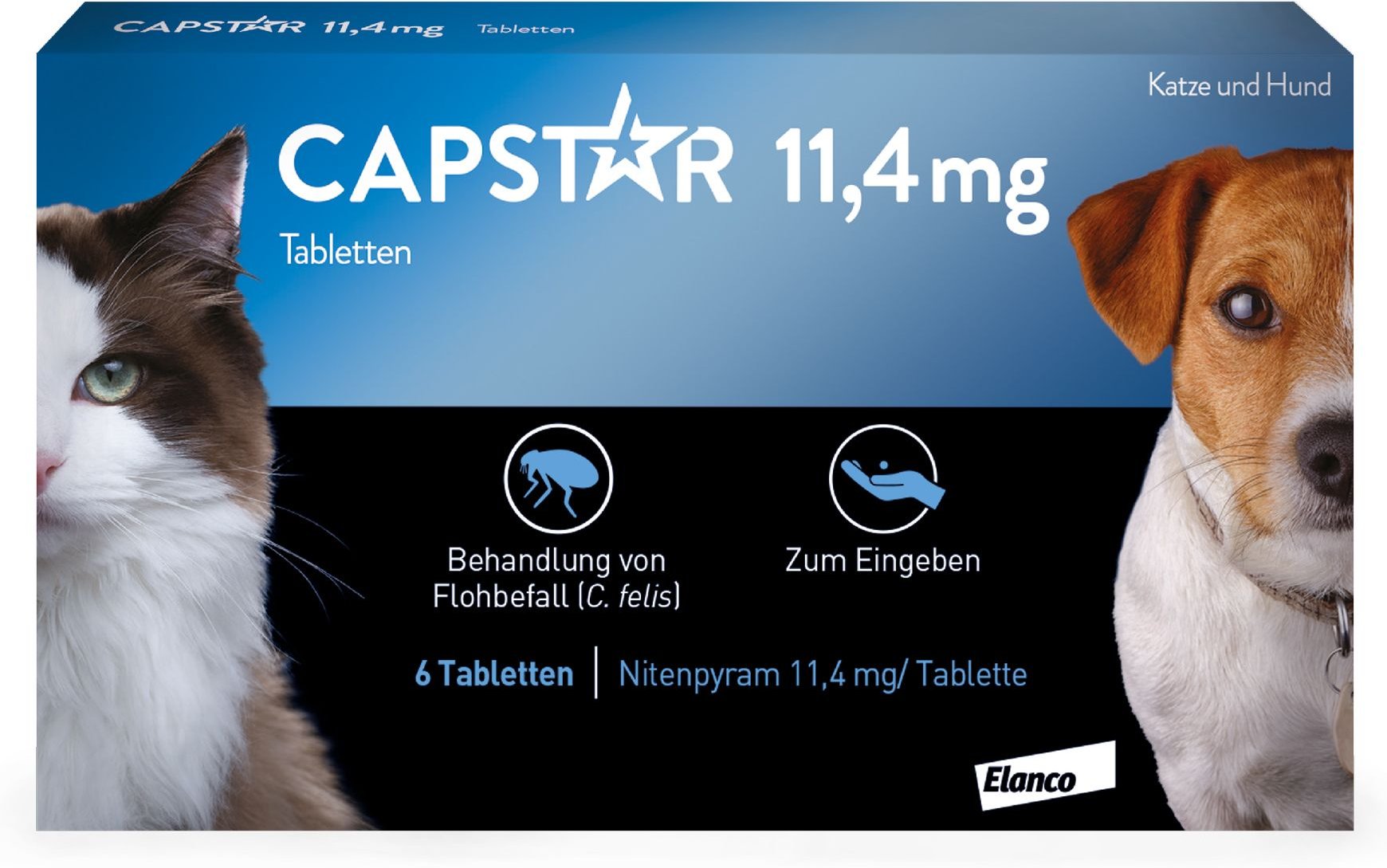 Capstar 11,4 mg Tabletten f.Katzen/kleine Hunde 6 St