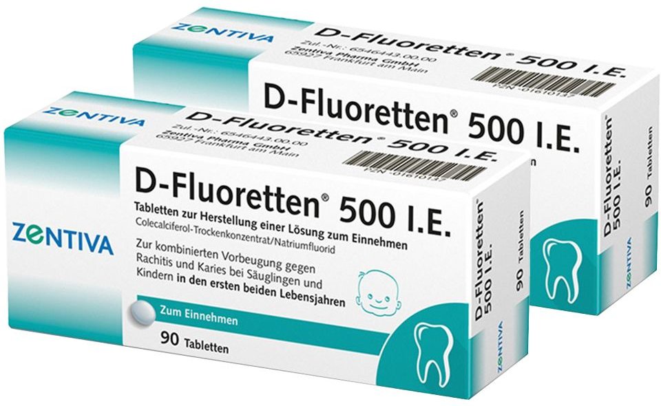 D Fluoretten 500 Tabletten Doppelpack 2x90 St