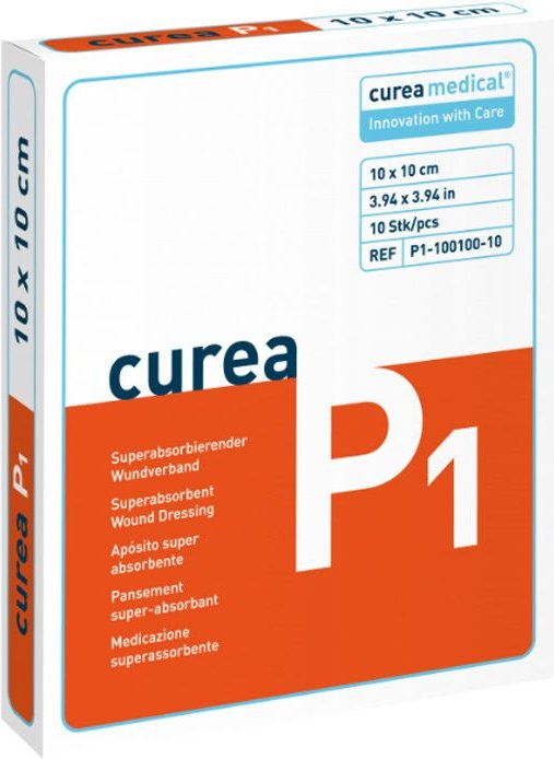 Curea P1 superabsorb.Wundauflage 10x10 cm 25 St Kompressen