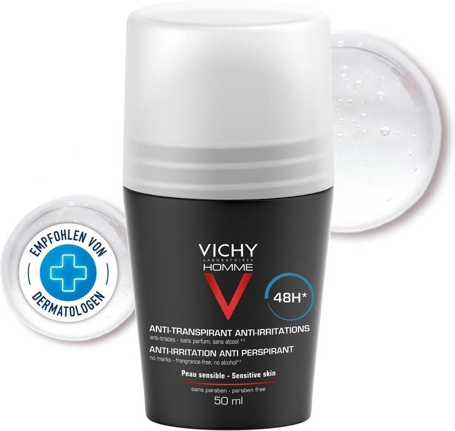 Vichy Homme Deo Roll-on für sensible Haut 50 ml Roller
