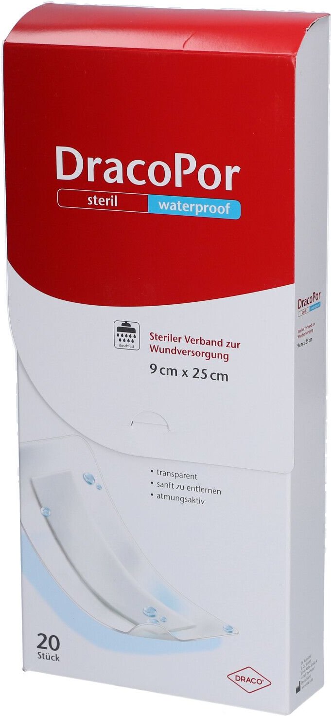 Dracopor waterproof Wundverband 9x25 cm steril