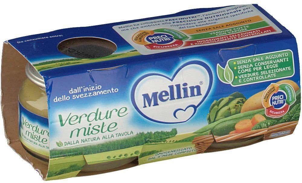 Mellin Omog Verdure Miste2X80G 2x80 g Brei