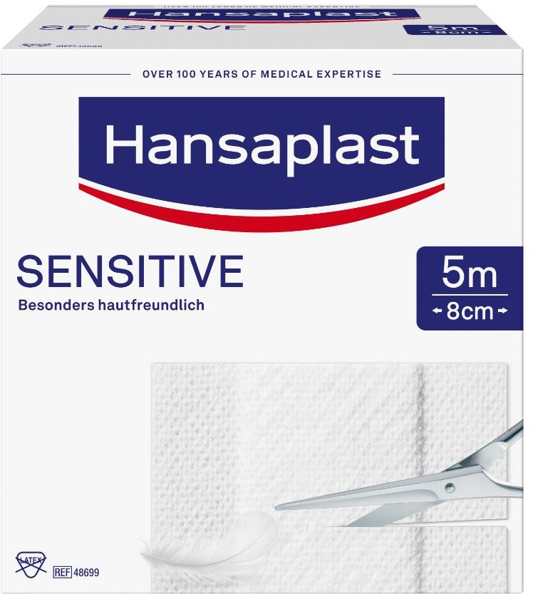 Hansaplast Sensitive Pflaster 8 cmx5 m Rolle 1 St