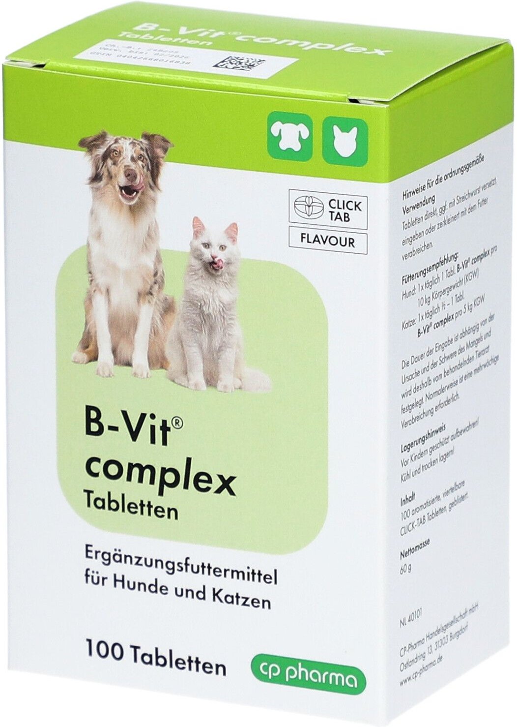 CP B-Vit complex Erg.Futterm.Tabl.f.Hunde/Katzen 100 St Tabletten