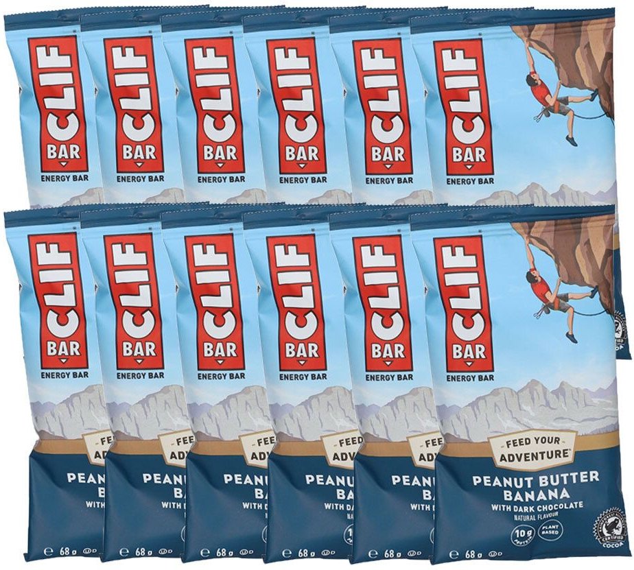Clif Bar, Peanut Butter Banana Dark Chocolate 12x68 g Riegel