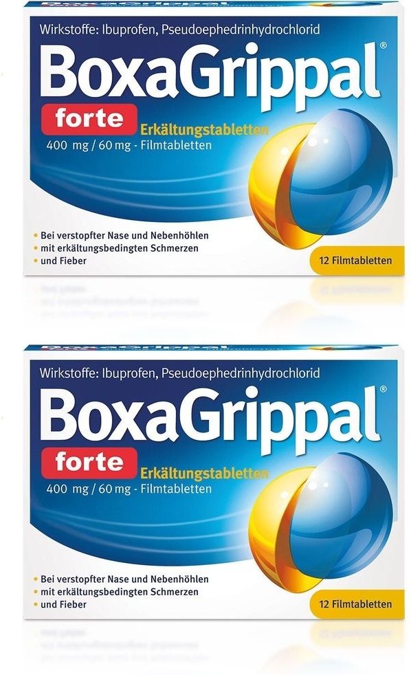 Boxagrippal forte Erkältungstab. 400 mg/60 mg FTA 2x 2x12 St Filmtabletten