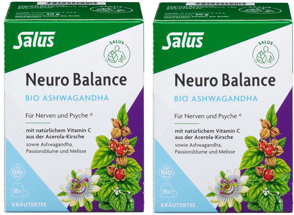 Thumbnail - 2x Neuro Balance Bio Ashwagandha Tee Salus Filterbtl. 2x15 St Filterbeutel