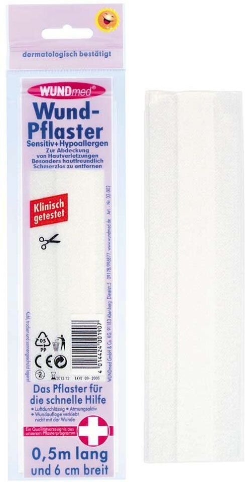 Wundpflaster 6 cmx0,5 m sensitiv hypoallergen 10x 10x1 St Pflaster