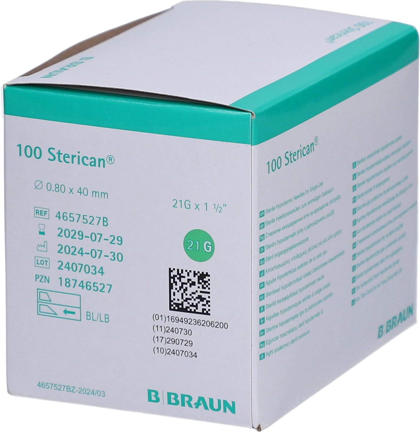 Sterican Einmalkanüle 21 G 40 mm 100 St Kanüle