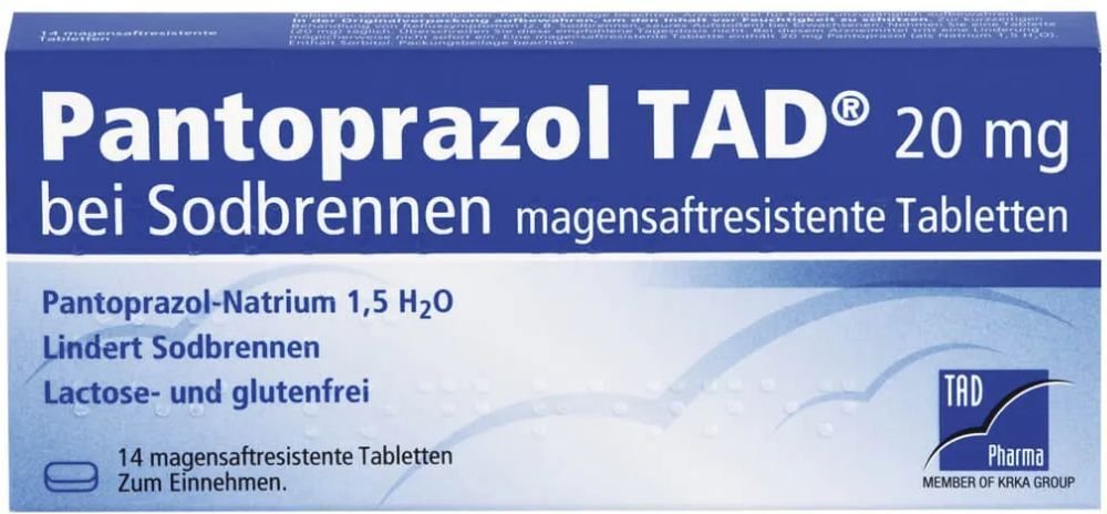 Pantoprazol TAD 20 mg b.Sodbrenn. magensaftr.Tabl. 14 St Tabletten magensaftresistent