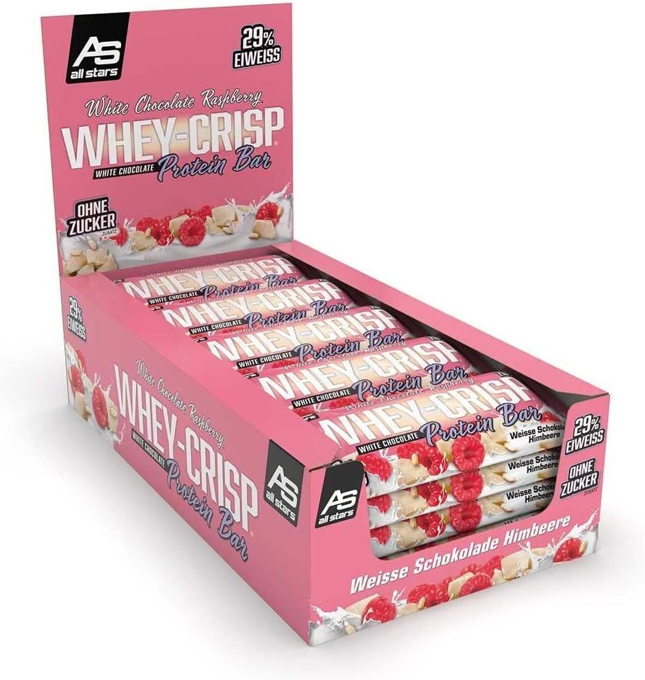 All Stars Whey-Crisp Bar White Chocolate Raspberry Crunch 50 g Riegel