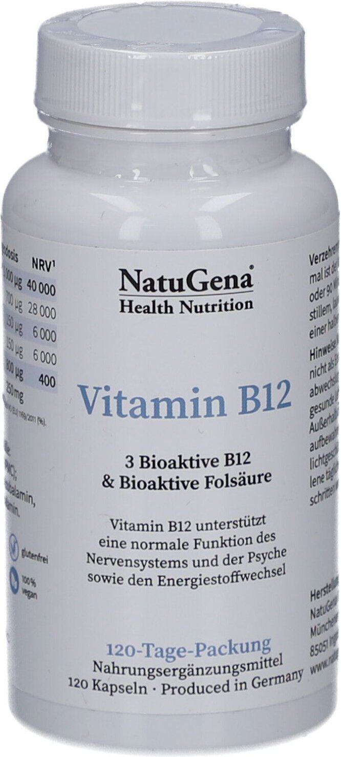 Vitamin B12 BIOAKTIV+Folsäure vegan Kapseln 120 St