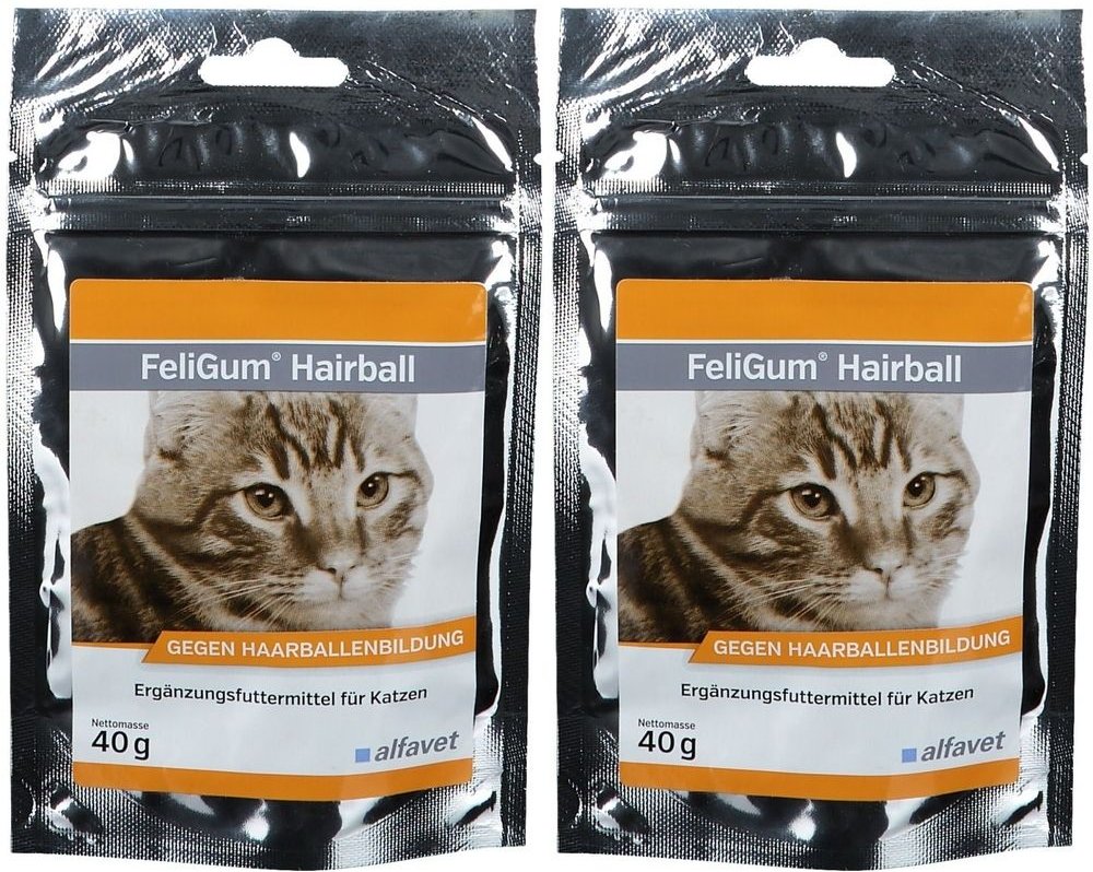 FeliGum Hairball Doppelpack 2x40 g Kaudragees