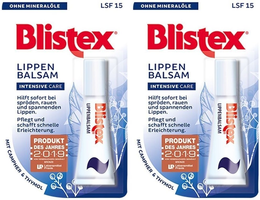BLISTEx Lippenbalsam Tube x2 2x6 ml Lippenschutz